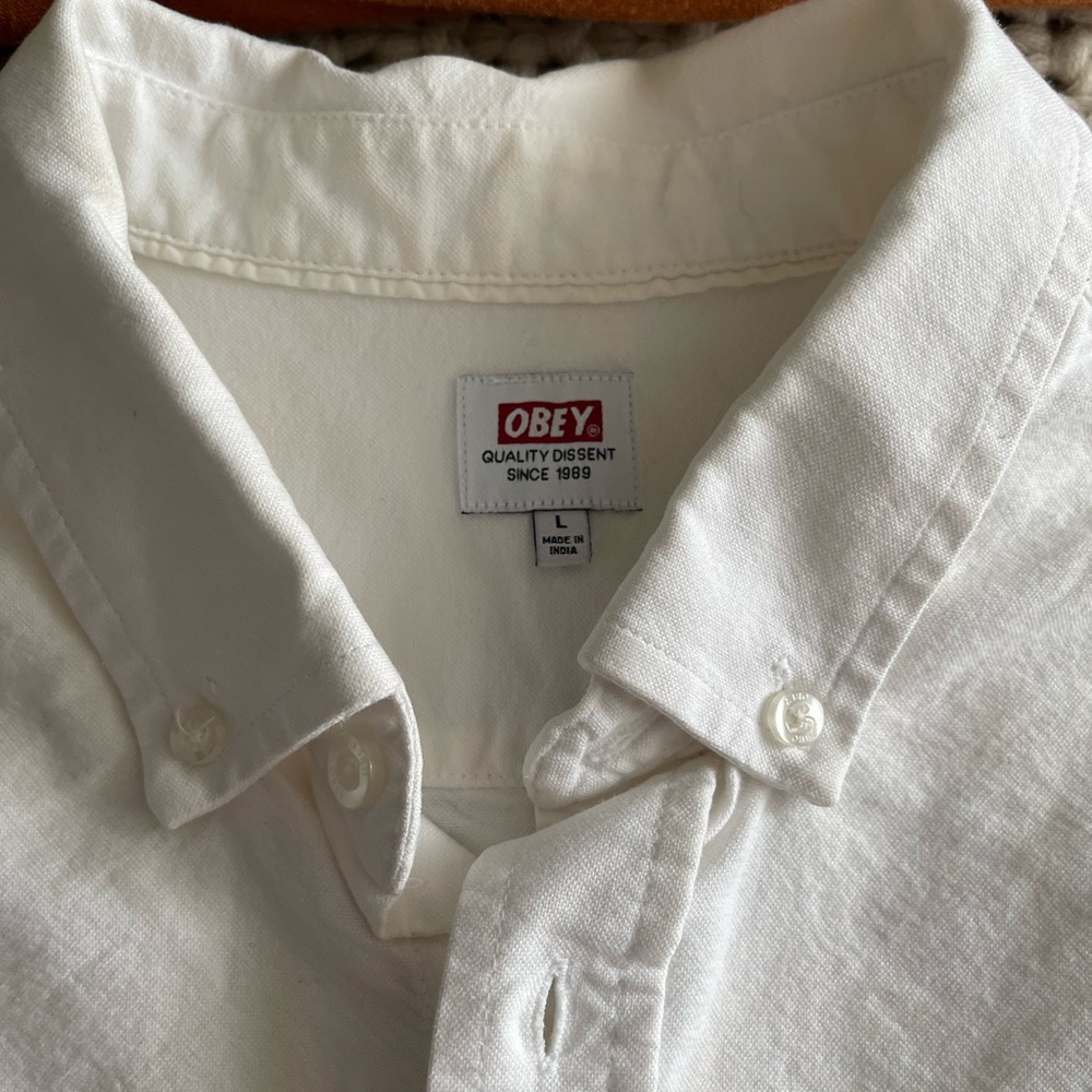 OBEY White Button Down Shirt